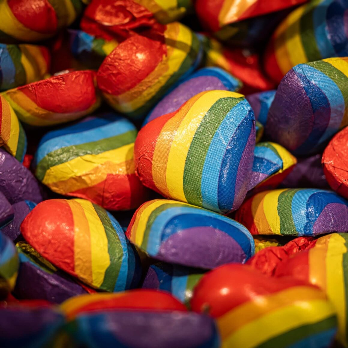 Pride Heart Chocolates for Rainbow Party